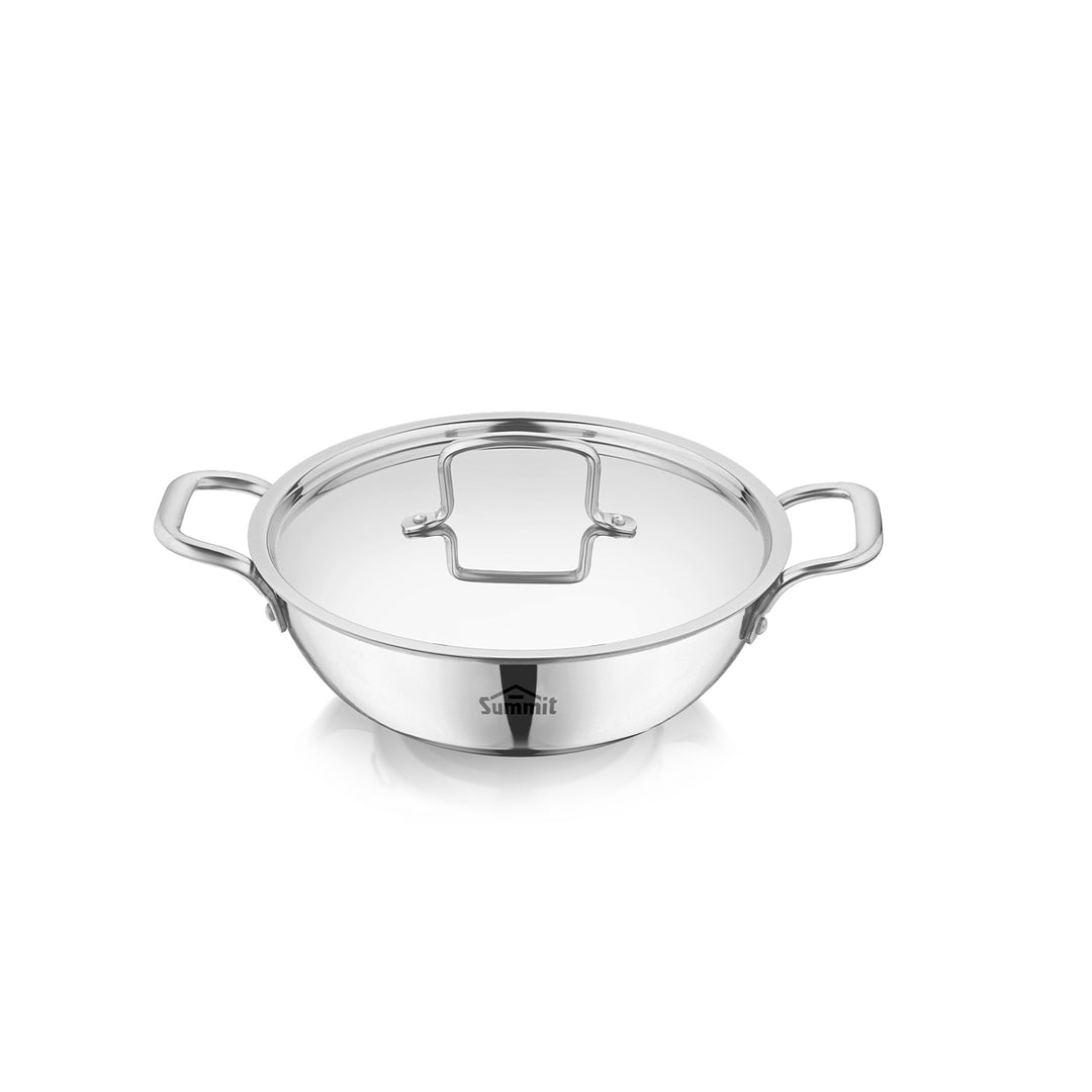 Summit Kadai Triply Small Induction With Steel Lid