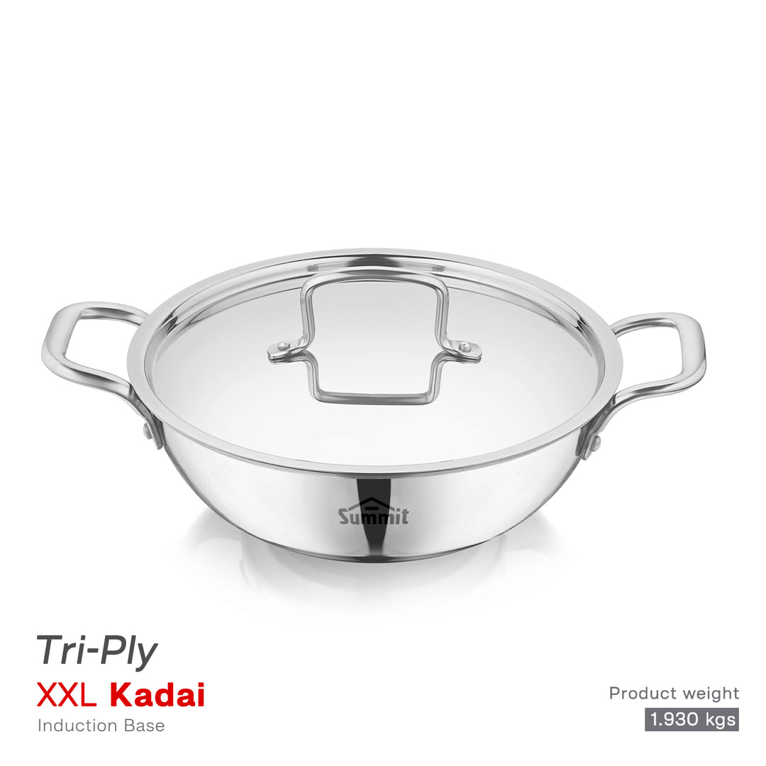 Summit Kadai Triply XXL Induction With Steel Lid