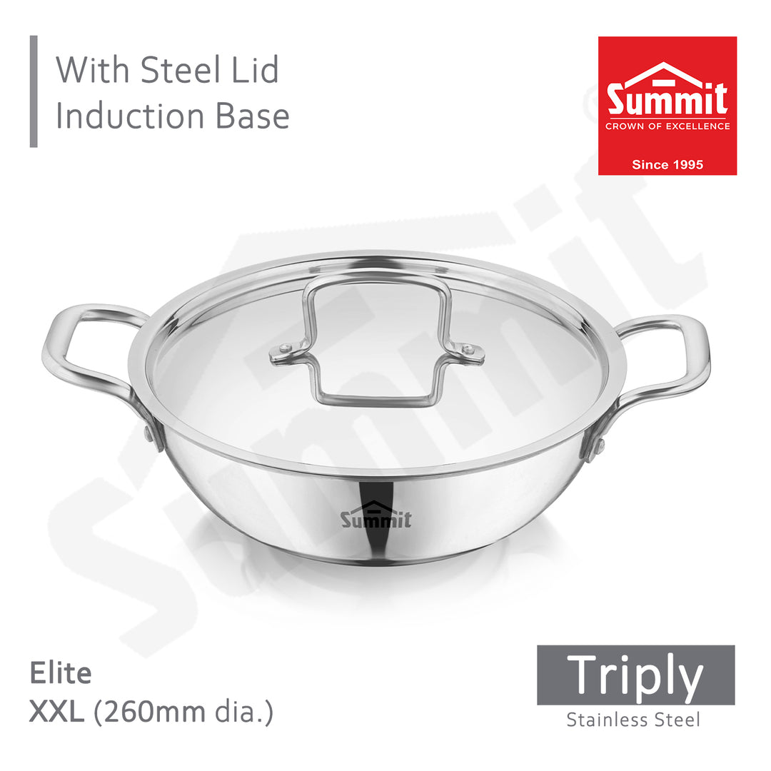 Summit Kadai Triply XXL Induction With Steel Lid