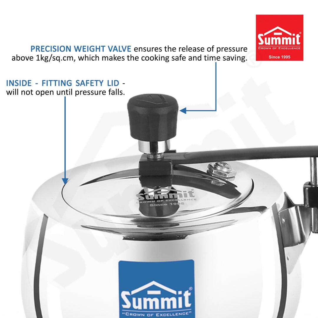 Summit Stainless Steel Outer Lid 2L Pressure Cooker